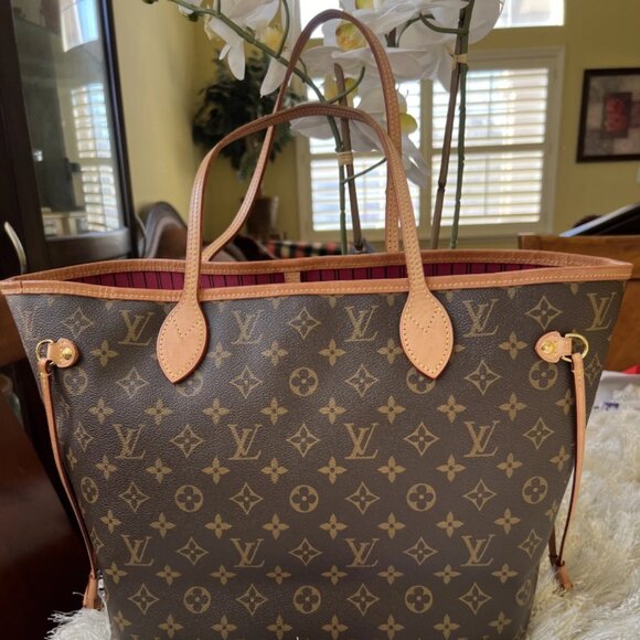 Louis Vuitton Neverfull MM Monogram Tote Bag M41178 Pre Owned - Picture 1 of 11